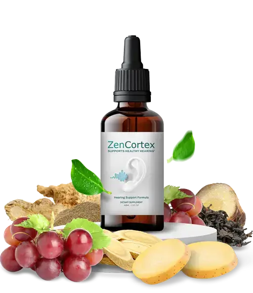 Zencortex bottle with natural ingredients